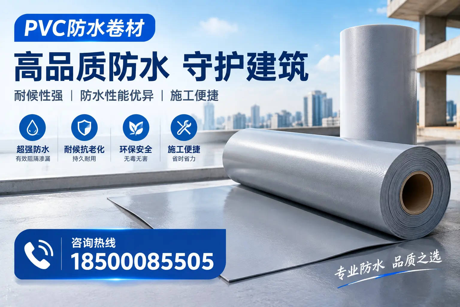 PVC防水卷材的防水效果评测,适合龙岩的科学依据